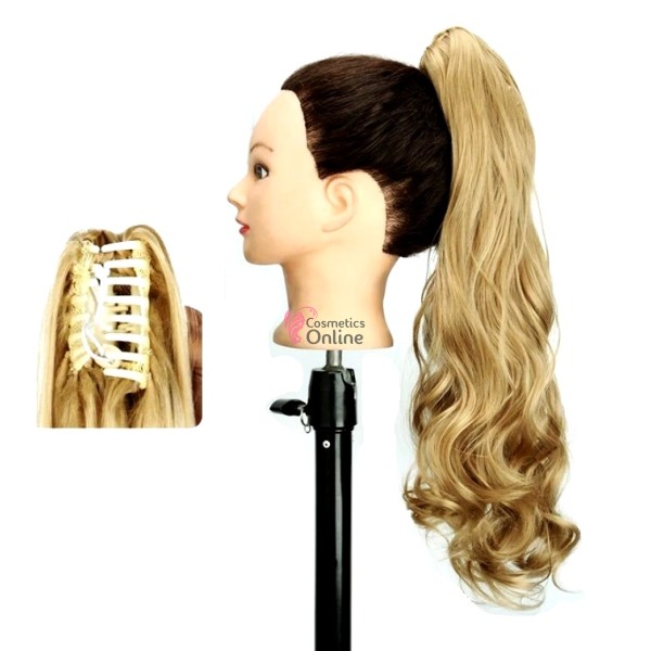 Extensie de par coada ondulata cu cleste 60  cm GB233HT15 Blond Inchis
